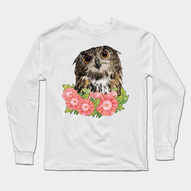 Royal Owl Long Sleeve T-Shirt by obscurite